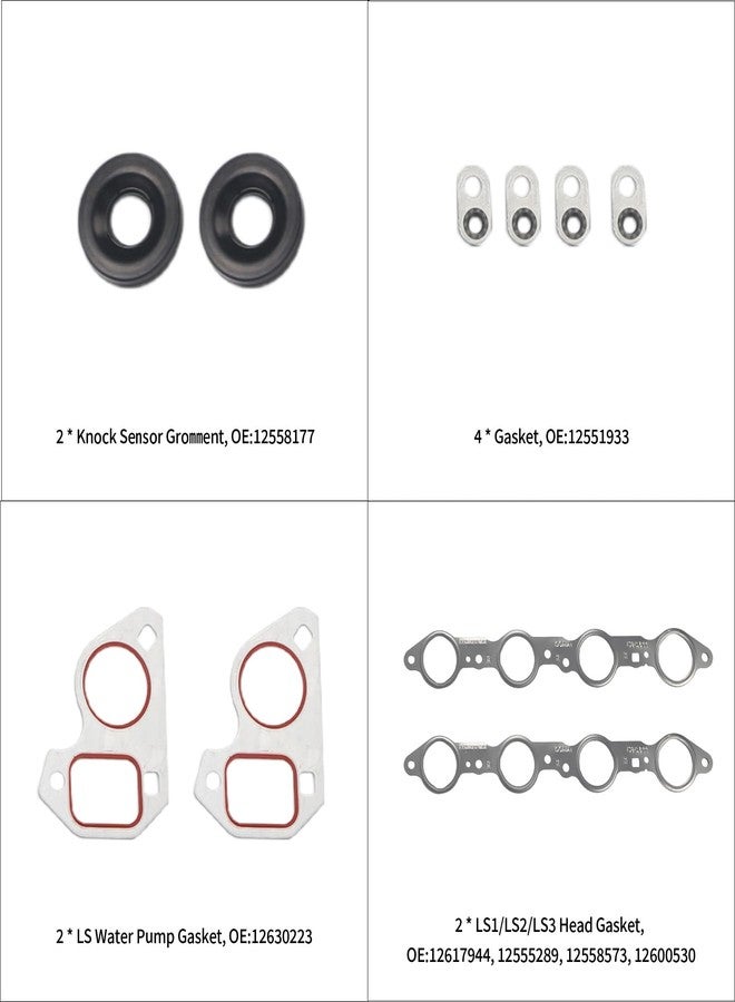 ZONFANT GEN 3 III New LS Gasket Set Kit and LS9 Head Gaskets Compatible with Chevy GMC Vehicle Silverado Sierra LS1 LS6 LQ4 LQ9 4.8L 5.3L 5.7L 6.0L LS Engine Gasket Kit, Replace#12551933 12558178 12611384 - Image 5
